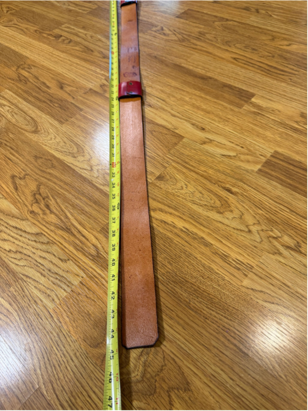 Italian Artisan Red Leather Statement Belt – Handmade Luxury Fits Small to XL - Picture 9 of 10